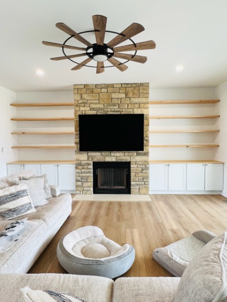 Fireplace Mantel by Precision Custom Woodwork & Remodeling - Fireplace Mantels project featuring Handcrafted Design, Custom Finish, Perfect Fit in Maryland and Northern Virginia