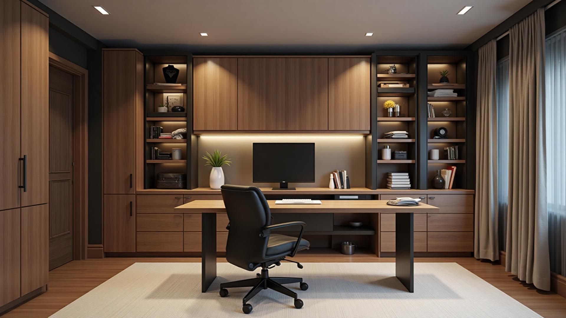 Home Office Solutions services by Precision Custom Woodwork & Remodeling - Custom Desks, Built-in Storage, Ergonomic Design, Cable Management - Licensed contractor serving Maryland and Northern Virginia