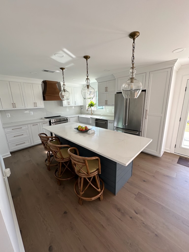 Modern Kitchen Renovation by Precision Custom Woodwork & Remodeling - Kitchen Remodeling project featuring Custom Cabinetry, Quartz Countertops, Premium Appliances in Maryland and Northern Virginia